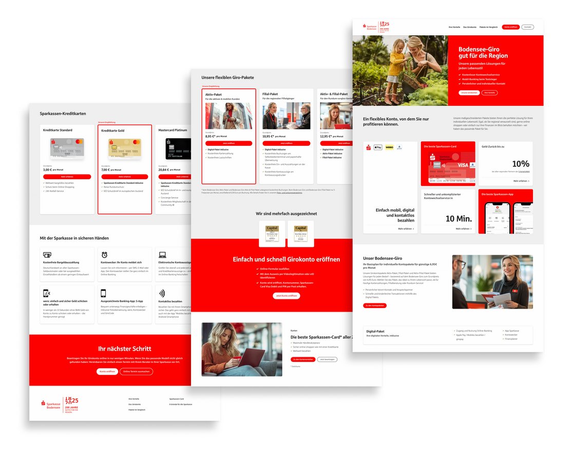 Landingpage Sparkasse Screenshot